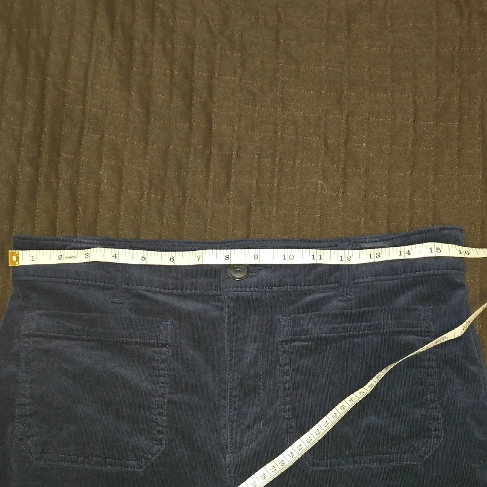 LOFT 2 Pairs: BROWN & NAVY  Palmer Wide Leg Corduroy Pants Both Are Size 6 - Picture 4 of 9